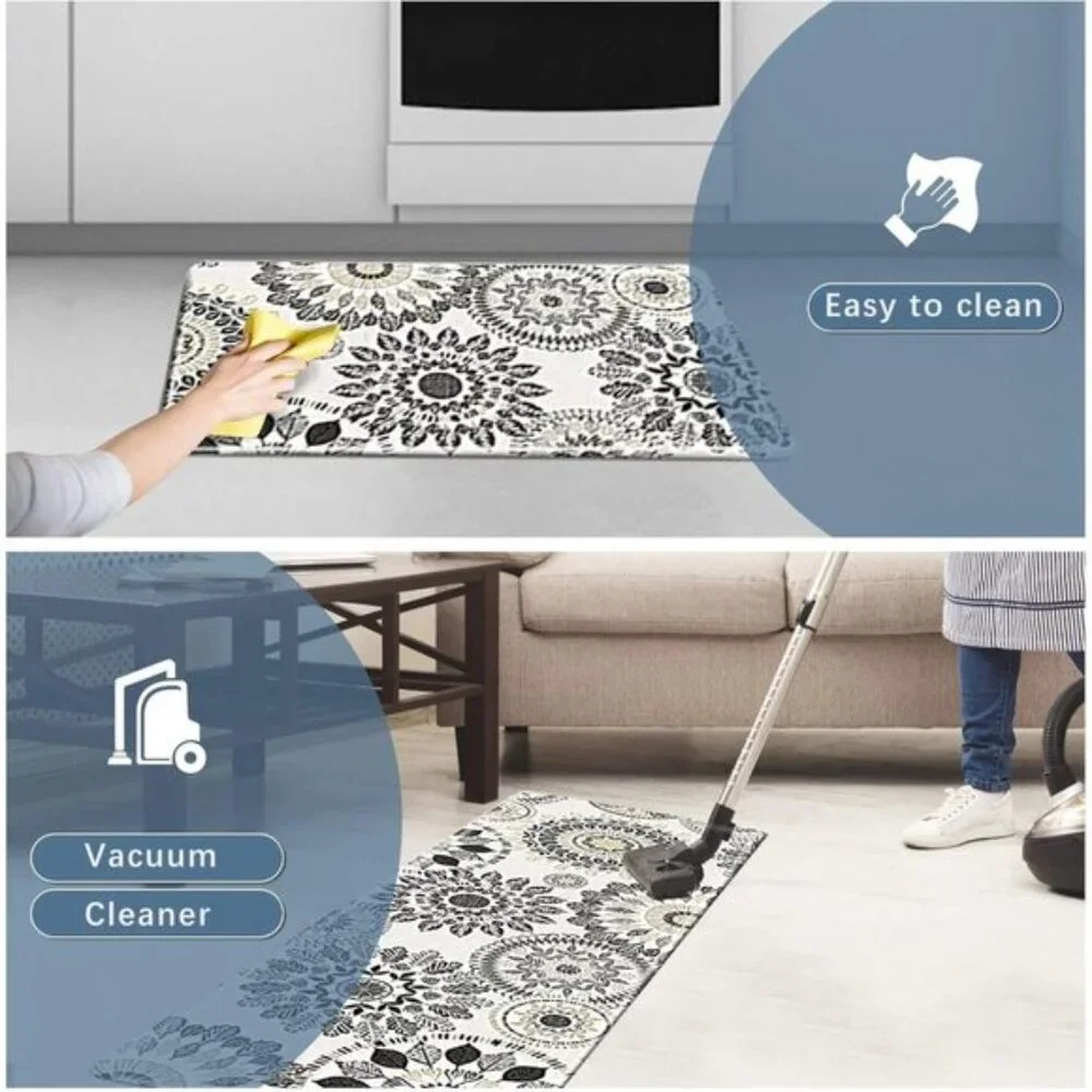 New Set of 2 Cushioned Kitchen Mat, Anti-Fatigue, Non-Slip, Waterproof Comfort